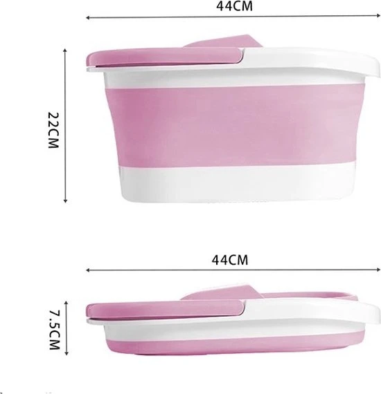 Dennepark Voetenbad - Opvouwbaar - Roze - Opklapbaar Voetenbadje - Incl. Massagerollers - Voetmassage - Image 6