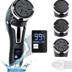 Ray Eeltverwijderaar - Elektrische Eeltverwijderaar - Hardehuidverwijderaar - Elektrische Voetvijl Met Vacu?mzuigfunctie - IPX7 Waterdicht - 2 Snelheden (Zwart)