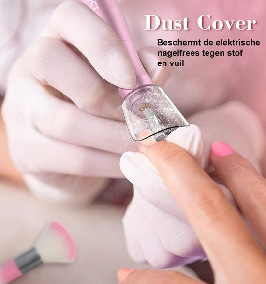 ProductPlanet Premium Draadloze Elektrische Nagelvijl Set 2022 - Nagelvijl Electrisch - Manicure En Pedicure Set - Electrische Nagelvijl - 60 Schuurrolletjes & 5 NagelFrees Bitjes - Roze - Image 6
