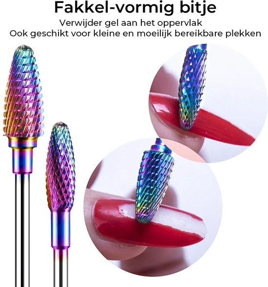 FOOCCA - Tungsten Carbide Nagelfrees Bitjes - Wolfraam Carbide Bits - Set 7 Stuks - Image 8