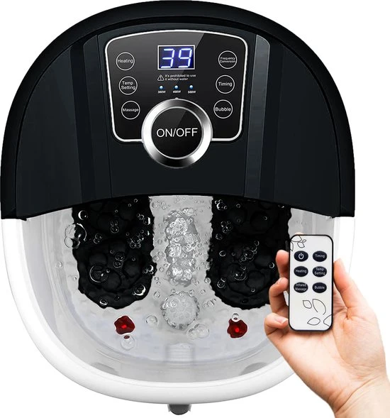 Qualita Qualitá® Elektrisch Voetenbad Zwart – Voetmassage – Voetbad