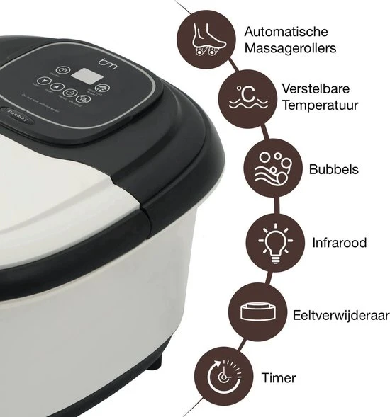 Bluemay Voetenbad - Massageapparaat - Voetmassage - Voetbad - Voetenbad Met Massage - Image 6