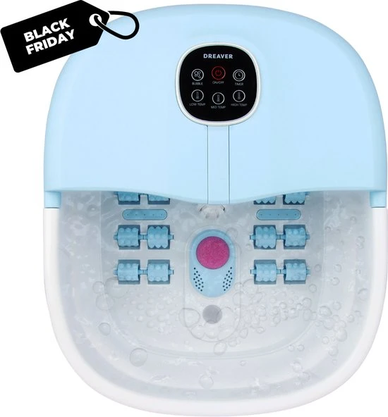 Dreaver MZD-02 Voetenbad - Massage Rollers - Opvouwbaar - 12L - Verwarming Tot 45?C - Black Friday 2022