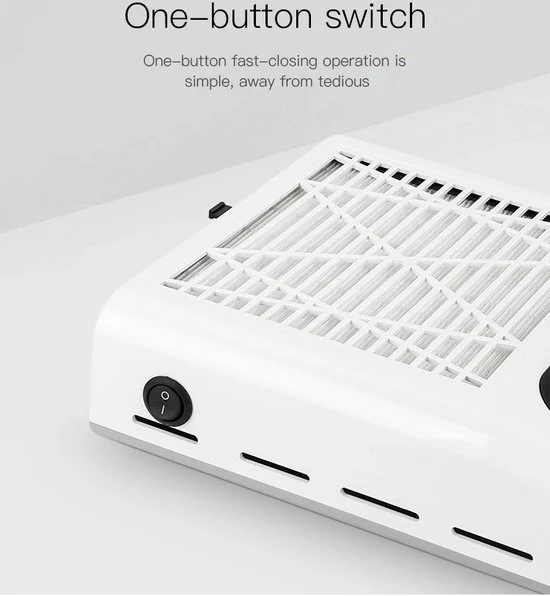 Victoria Nails Pro Nagelstofafzuiger - Afstofzuiger - Nail Dust Collector - Stofzuiger Voor Nail Salon - Nagels - Acrylnagels - Nepnagels - Gelnagels - Electrische Nagelstofzuiger - Tafelafzuiging. - Goud Kleur Met Filter - 80Watt - Manicure/Pedicure Handen En Voeten - Image 4