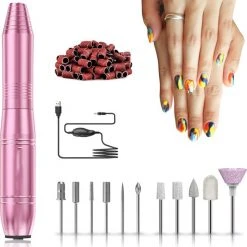 Ferodelli Pedicureset Electrisch - Elektrische Nagelvijl - Pedicureset Professioneel - 11 Bitjes En 56 Schuurrolletjes - Nagelfrees - Nagelfrees Elektrische - Voeten - Handen