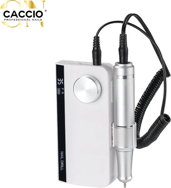 CACCIO? NAILS 2022 Wireless Nagelfrees - 501 Wit Draadloze Nagelfrees - Nagelfrees - Manicure/pedicure Voeten En Handen Acrylnagels-Gelnagels - Nagels - Nail Drill Machine - 35000 RPM - Roze - Inclusief 6 Bitjes - Hoge Kwaliteit - Nagelstudio - Professioneel