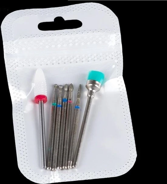 Relouka Keramische Frees - Nagel Frees - Keramische Nagelboortjes - Pedicure En Manicure - Nagelfrees Bitje - Nagelboortjes - Keramische Nail Boren Set - 7 (2)