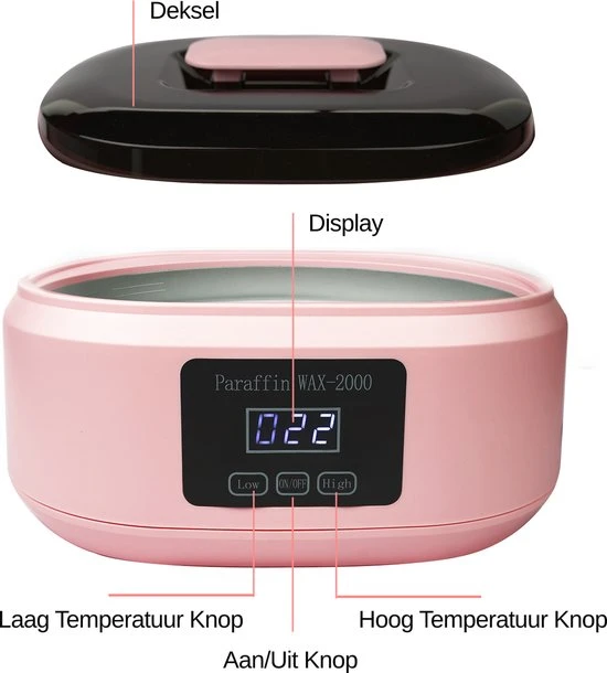 Faseras Paraffinebad - Met Display - Voor Handen/Voeten - Roze - Image 7