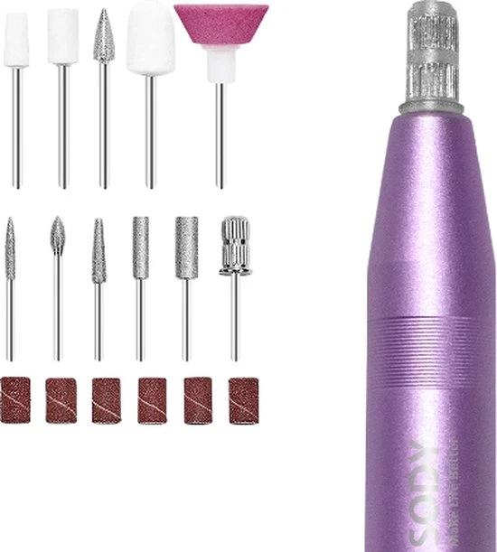 ByPi Elektrische Nagelvijl - Manicure Set - Pedicure Set - Pedicure Apparaat - Gel Nagels - Acryl Nagels - Nagelvijlen - Nagelfrees - Elektrische Vijlen - Roze - Image 8