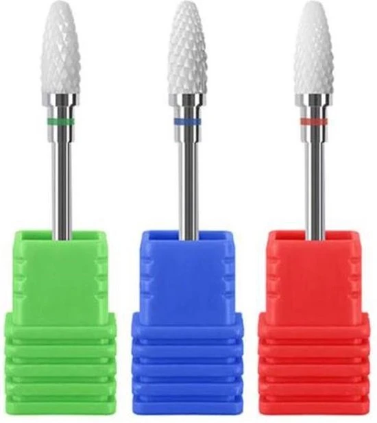 DW4Trading Keramische Kegel Frees Voor Elektrische Freesmachine - Pedicure - Manicure - Nagel Frees - Grove Korrel - Groen - Image 4