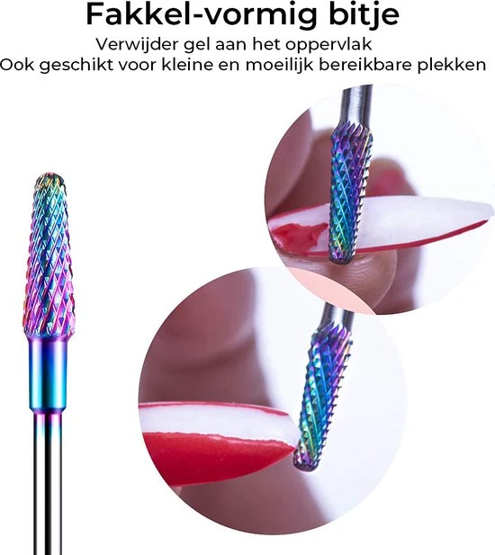 FOOCCA - Tungsten Carbide Nagelfrees Bitjes - Wolfraam Carbide Bits - Set 7 Stuks - Image 6