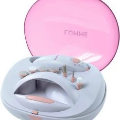 LUMME LU-2404 - Manicure En Pedicureset - 7 Delig - Nageldroger - Led Verlichting - Wit/roze