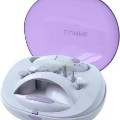 LUMME LU-2404 - Manicure En Pedicureset - 7 Delig – Nageldroger - Led Verlichting - Wit/paars