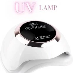 AIMES? - Professionele UV Lamp - Gelnagels - 88 W Power - 30 LEDs - Touchscreen - Gellak - Levensduur Van 50.000 Uur - Nagellamp - Hoogwaardige Nageldroger - Ros? Goud/ Parelmoer