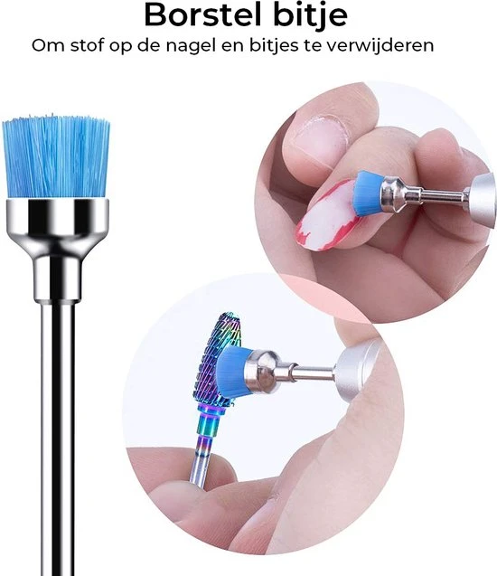 FOOCCA - Tungsten Carbide Nagelfrees Bitjes - Wolfraam Carbide Bits - Set 7 Stuks - Image 3