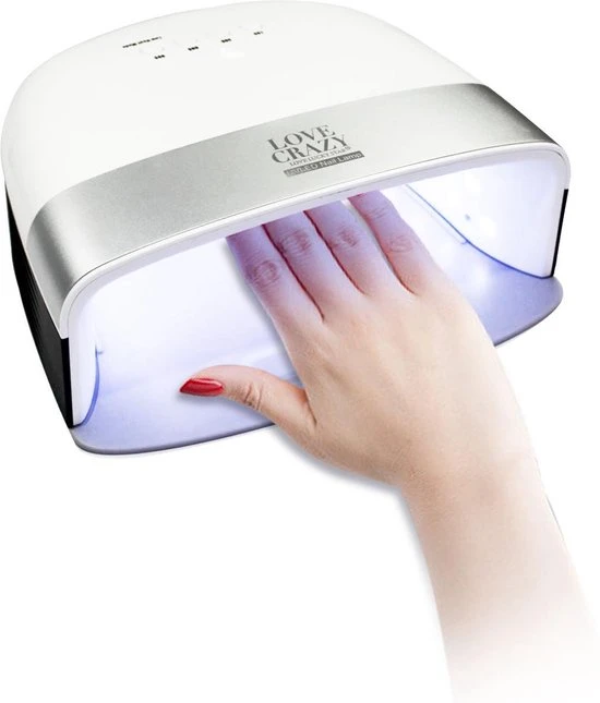 Love Crazy LoveCrazy 48W LED Nageldroger Voor Gelnagels - UV Lamp - Gellak Lamp - Wit - Image 5