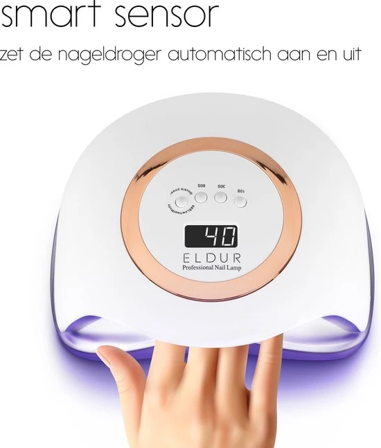 Eldur® Nageldroger - Nagellamp 168W - Gelnagels UV Lamp Nagels - Gellak Lamp - Image 3