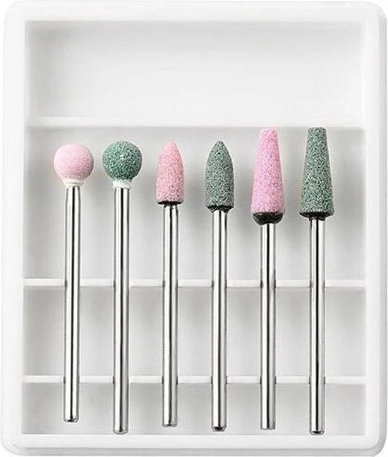 Relouka Keramische Frees - Nagel Frees - Keramische Nagelboortjes - Pedicure En Manicure - Nagelfrees Bitje - Nagelboortjes - Keramische Nail Boren Set 6 Stuks (1)