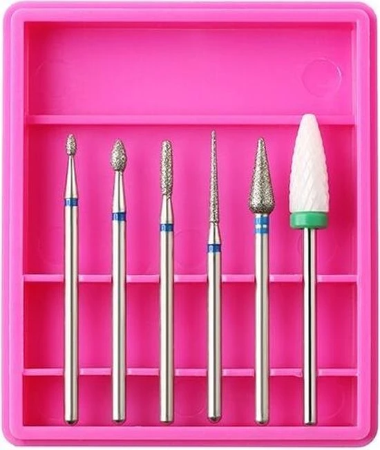 Relouka Keramische Frees - Nagel Frees - Keramische Nagelboortjes - Pedicure En Manicure - Nagelfrees Bitje - Nagelboortjes - Keramische Nail Boren Set - 6 Stuks (1)