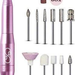 Quaran Elektrische Nagelvijl - Nagelfrees - Nagelvijl - Eelt Verwijderaar - Manicure En Pedicure - 11 Bitjes En 60 Schuurrolletjes