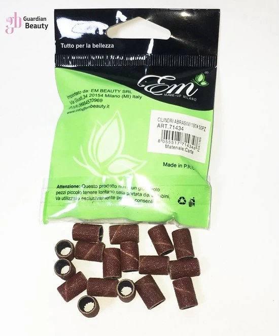 Merkloos Schuurrolletjes Nagelfrees Grit 80 ( Grof ) 10mm | Voor Elektrische Nagelvijl | Schuurrolletjes 50 Stuks - Image 3