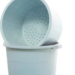 Quality4Less? | Voetenbad Blauw Kunststof - Voetmassage - Voetbad Zout