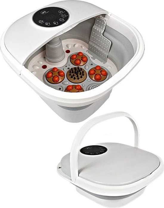 JPS Care? Voetenbad Met Elektrische Massage - Automatische Voetmassage - Instelbare Warmte Tot 47?C - Inklapbaar Met Draaghendel