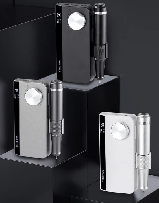 CACCIO? NAILS 2022 Wireless Nagelfrees - 501 Wit Draadloze Nagelfrees - Nagelfrees - Manicure/pedicure Voeten En Handen Acrylnagels-Gelnagels - Nagels - Nail Drill Machine - 35000 RPM - Roze - Inclusief 6 Bitjes - Hoge Kwaliteit - Nagelstudio - Professioneel - Image 2