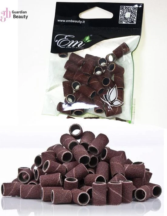 Merkloos Schuurrolletjes Nagelfrees Grit 80 ( Grof ) 10mm | Voor Elektrische Nagelvijl | Schuurrolletjes 50 Stuks