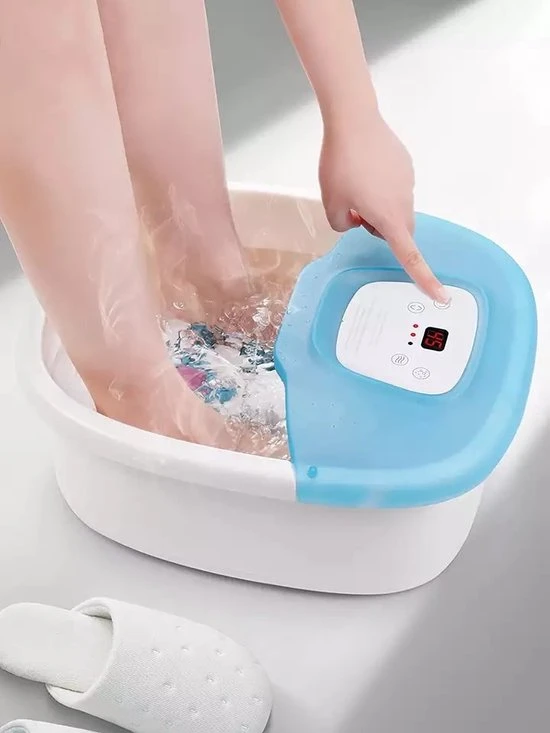 Gasky° Elektrische Voetenbad Blauw - Voetmassage - Voetbad - Verwarmt Tot 47°C - Pedicure Slijpsteen - Eeltverwijderaar - Trillingen 3 In 1 - 16 Massagerollers - Voetmassage - Voetbad Met Massage - Image 4