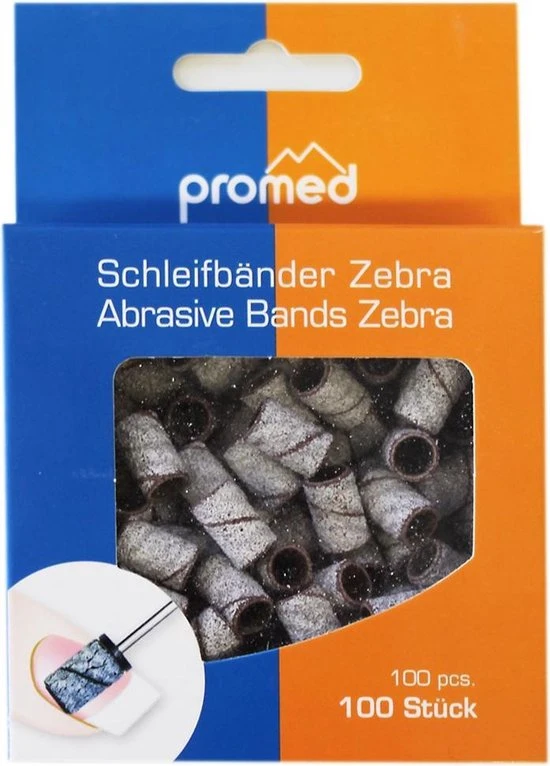 Promed Schuurrolletje Nagelfrees ZEBRA # 240, 100 Stuks Voor Mandrel. Vervangt Handmatig Vijlen Van Acryl Nagels & Gel Nagels.