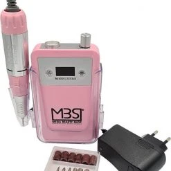 MEGA BEAUTY SHOP? Draagbare Elektrische Nagelfrees PRO - Roze - 35watt - 30000rpm