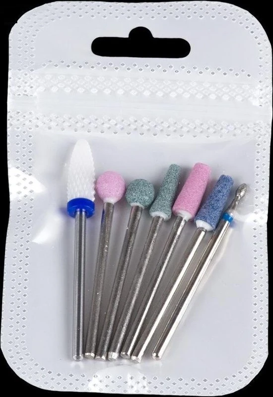 Relouka Keramische Frees - Nagel Frees - Keramische Nagelboortjes - Pedicure En Manicure - Nagelfrees Bitje - Nagelboortjes - Keramische Nail Boren Set - 7 (1)