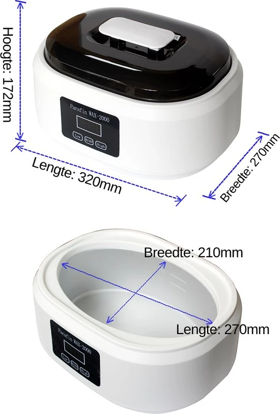 Faseras Paraffinebad - Met Display - Voor Handen/Voeten - Wit - Image 4