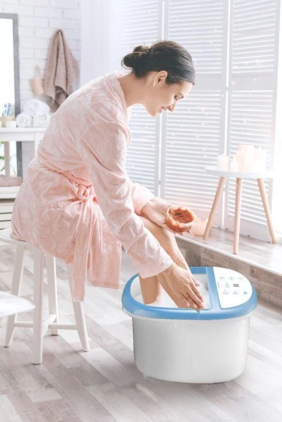 Lifeproducts Elektrisch Massage Voetenbad Met Eeltverwijderaar - Instelbare Warmte Tot 48?C - Bubbelstraal - Reinigend Infrarood Licht - Automatische Voetmassage - Voetbad Met Massage - 9 Liter - Image 8